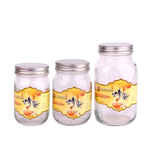 Hot Sell 250ml 350ml 500ml 750ml Empty Glass Mason Jam Jar with Lid for Honey Food