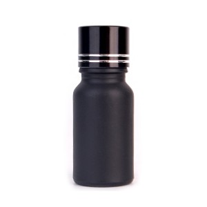 10ml Set of 7 black glass spray bottles for essential oils with sprayers pump lid