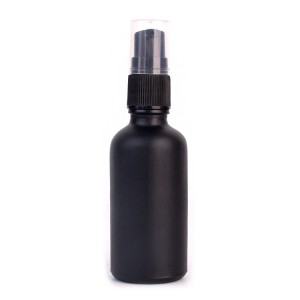 50ml Set of 7 black glass spray bottles for essential oils with sprayers pump lid