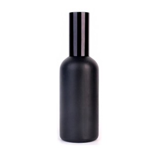 100ml Set of 7 black glass spray bottles for essential oils with sprayers pump lid