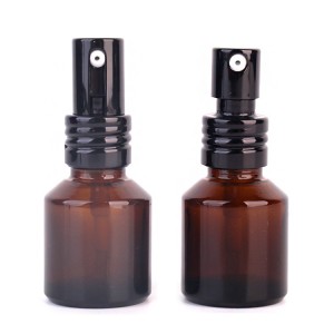 Factory price 15ml amber cosmetic glass bottle