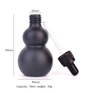50ml Matte surface skincare body oil glass bottle with screw cap
