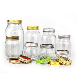 clear 5oz 8oz 25oz 32oz 1500ml wide mouth glass mason storage jar with lid