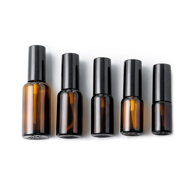10ml 15ml 20ml 30ml 50ml round amber perfume glass essential oil spray bottle