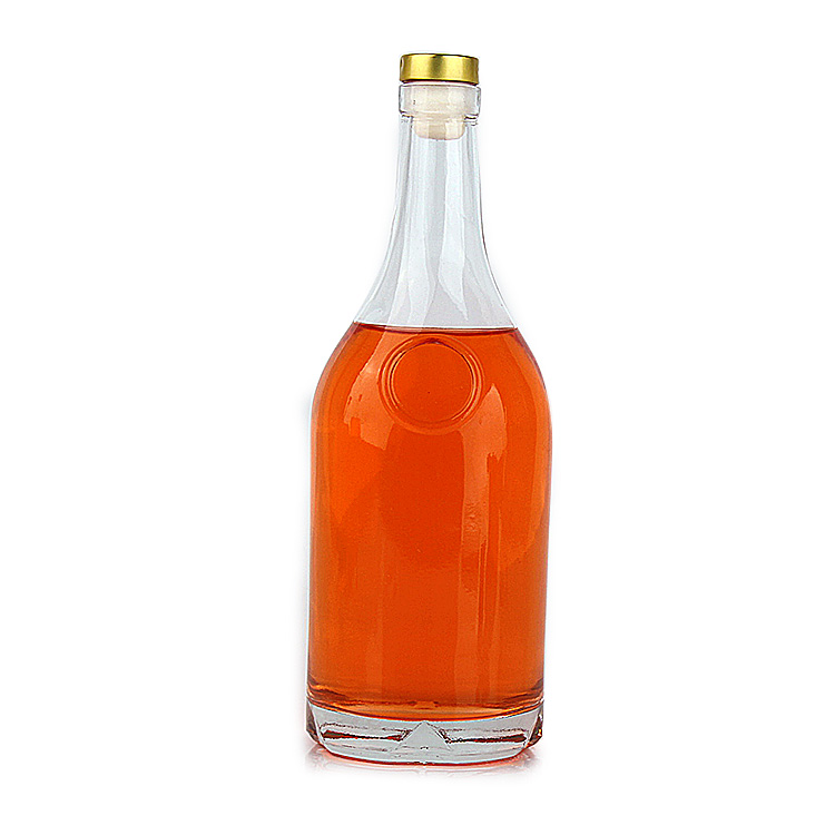 Vide clair 750 ml de vodka brandy whisky bouteille de liqueur de vin en verre