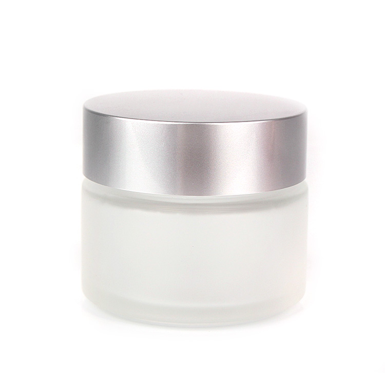 Hot sale empty round 4oz 120ml frosted glass cosmetic cream jar