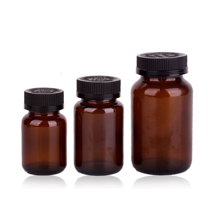 botella de aceite botella de vidrio de cáñamo medicina ámbar 4 oz con tapa a prueba de niños