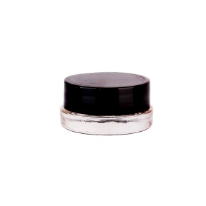 cosmetics 7ml mini glass cream jar and screw plastic lid