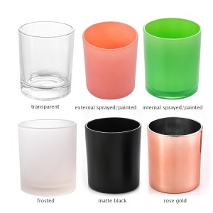 200ml 300ml 400ml empty empty candle jarsMatte Black Glass Candle Container Jar Vessel