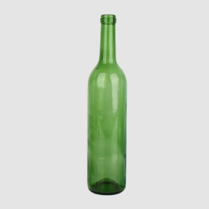 750ml round empty green red wine bottle glass beer bottle with metal lid