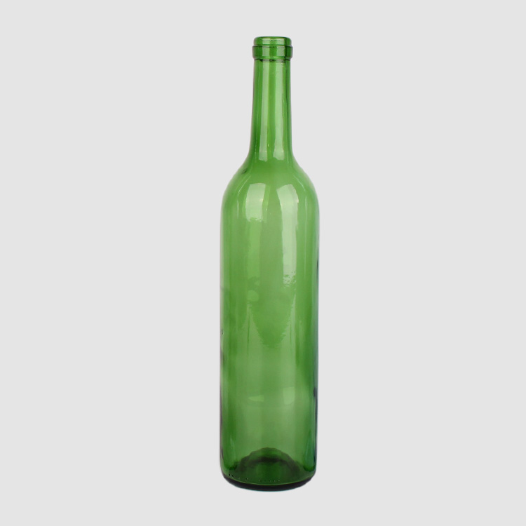 Bouteille de bière en verre de bouteille de vin rouge vert de 750 ml
