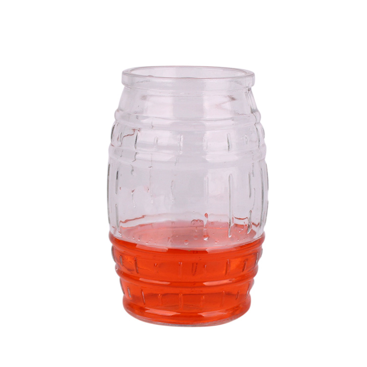 600ml drum shape glass beer juice cup