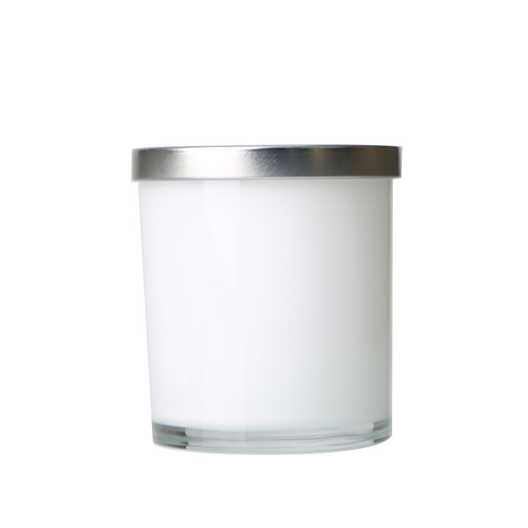 8 oz Clear Glass Candle Jars w/ Glass Flat Pressed Lids