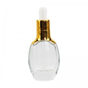 15ml 30ml clear essential oil cosmetic essence skincare glass dropper bottle