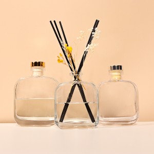 Square glass reed diffuser bottles with cork