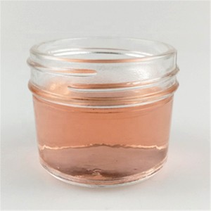 Clear 100ml caviar glass jars for jam with metal lid