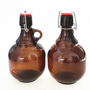 1 liter amber beer glass bottles with swing top