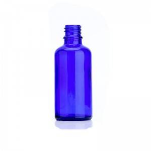 50ml empty blue essential oil glass dropper bottle