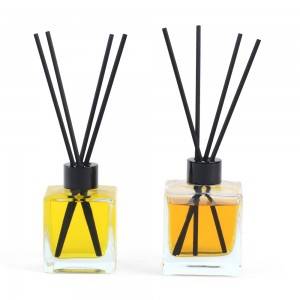 50ml 100ml 125ml 200ml Square reed diffuser glass bottle