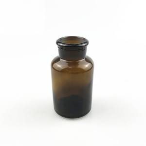 125ml 250ml 500mlreagent bottle amber glass wide mouth with stopper