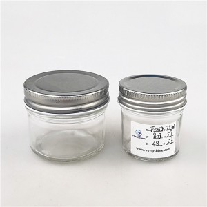 Wholesale eco-friendly empty caviar glass jam glass jar with tin lid