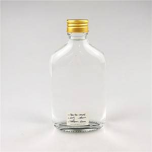 200 ml  clear flat glass bottles for beverages fruit juices