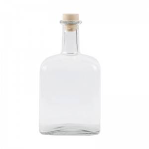 1800ml clear empty square glass beverage bottle juice glass bottles for juice storage