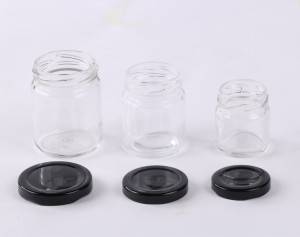 Glass jam jars with metal lids 30ml 50ml 100ml