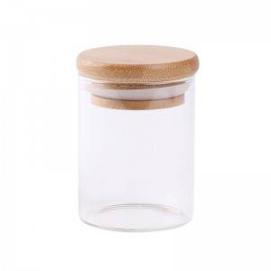 100ml storage glass jar bamboo lid