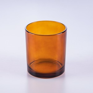 သတ္တုအဖုံးဖြင့် ဆေးသုတ်ထားသော Glass Candle Jar Exporter