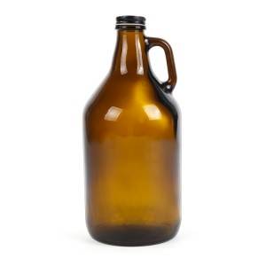 2L glass amber beer wine growler bottle wholesale