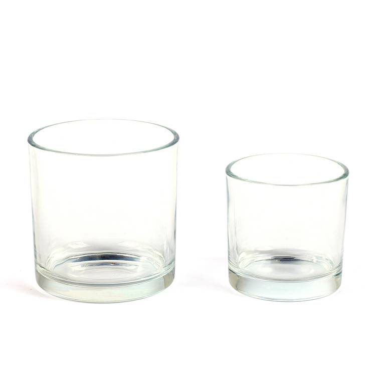 Cylinder transparent candle holder glass jar 10*10cm Featured Image