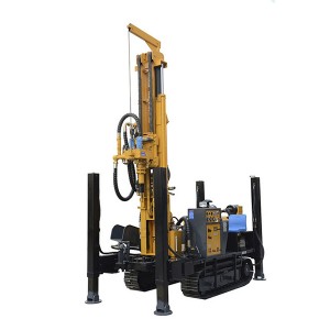 FY260 crawler mounted engine diesel driven borehole DTH pneumatic water drilling rig machine well drilling rig