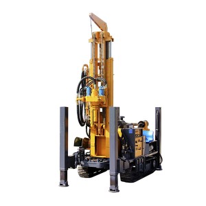 FY300 crawler mounted diesel engine driven borehole DTH pneumatic water drilling rig machine well drilling rig