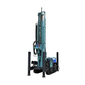 FY350 crawler mounted diesel engine driven borehole DTH pneumatic water drilling rig machine well drilling rig
