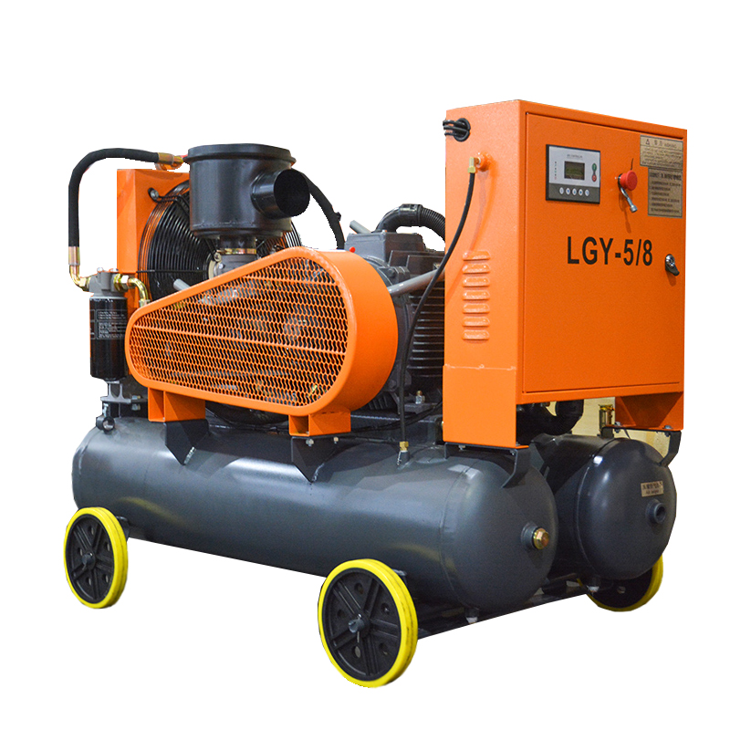 Air compressor Kaishan LGY-2.8/8 electric all-in-one mobile double tank screw mine site compressor Featured Image