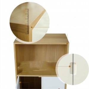 Едноставен мебел од масивно дрво за страничен кабинет за трпезарија 0298
