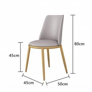 Скандинавский легкий роскошный обеденный стул из искусственной кожи, стул для переговоров, мебель для ресторана 0342