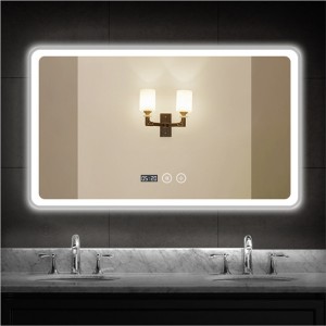 Pasqyrë inteligjente e banjës e montuar në mur Pasqyrë elektronike e banjës kundër mjegullës 0647