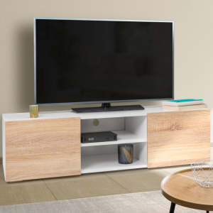 Simple Floor-Standing White Cheap TV Cabinet 0382