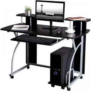 Едноставно отстранливо компјутерско биро за домашна канцеларија со тастатура 0304