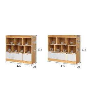 간단한 책장 바닥 간단한 현대 가정 다기능 거실 다층 선반 침실 학생 보관 책장-0117