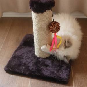 작은 고양이 장난감 재미있는 고양이 세팍 타크로 고양이 긁는 기둥, 작은 긁힘 방지, 물림 방지 및 내마모성 작은 고양이 긁는 기둥