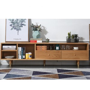Fashion small apartment living room solid wood TV stand#0023