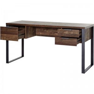 Nordic Retro Steel Wood Combined with Simple Assembly Learning Computer Desk 0341