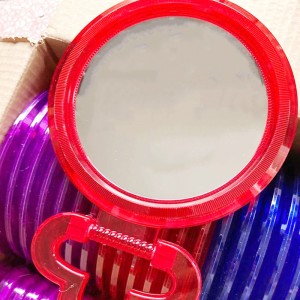 Espello de baño colorido en cor doce con espello para cosméticos, espello colgador de cinto cosmético