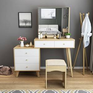 Simple at Modernong Board Dressing Table, Maliit na Apartment Bedroom Dressing Table 0002