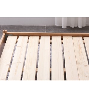 Proste podwójne łóżko z litego drewna w stylu zachodnim Łóżko do sypialni Łóżko # 0109