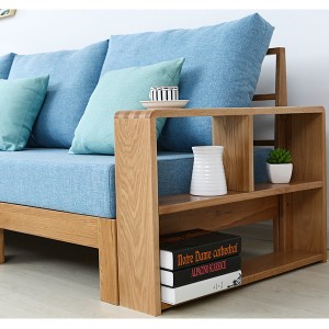 Modernong Kasangkapan sa Sala na Solid Wood Sofa Combination#0029