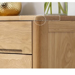 کابینت ذخیره سازی ساده بوفه چوبی جامد با یک در و چهار کشو#0105
